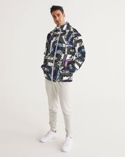 stylish printed windbreaker jacket for men's