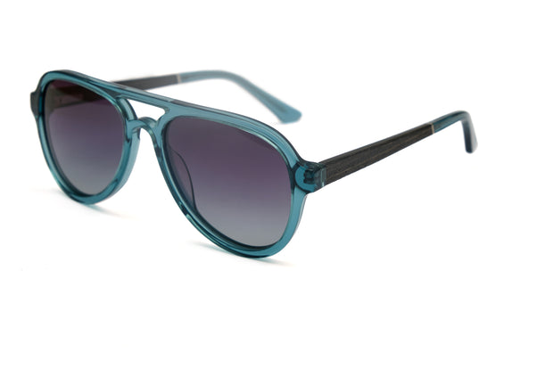 Grip Modern Vintage Aviator Sunglasses - Pyramid Lake Blue