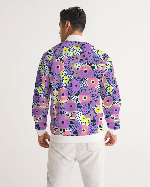 floral printed track jacket for men's